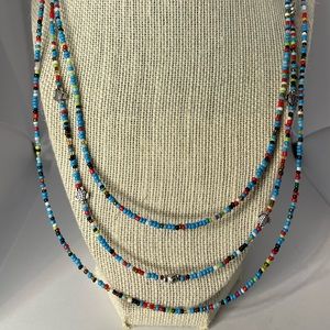 Layered Colorful Beaded Necklace